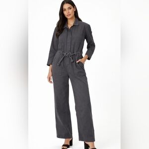NWT Bluevelvet Charcoal Small Women's Jumpsuit PTP 21 - Inseam 29